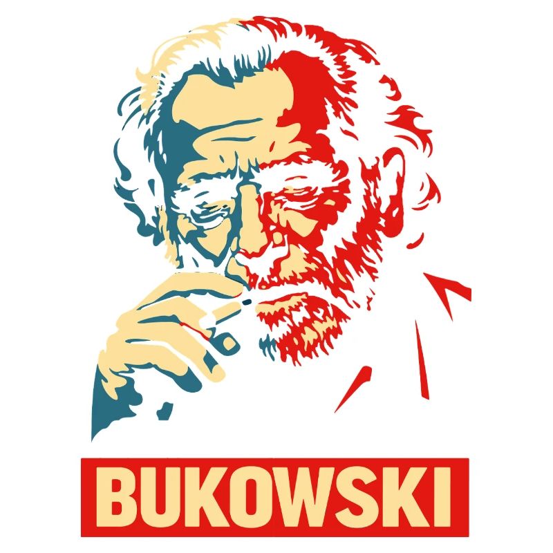 Affiche de portrait de style Charles Bukowski