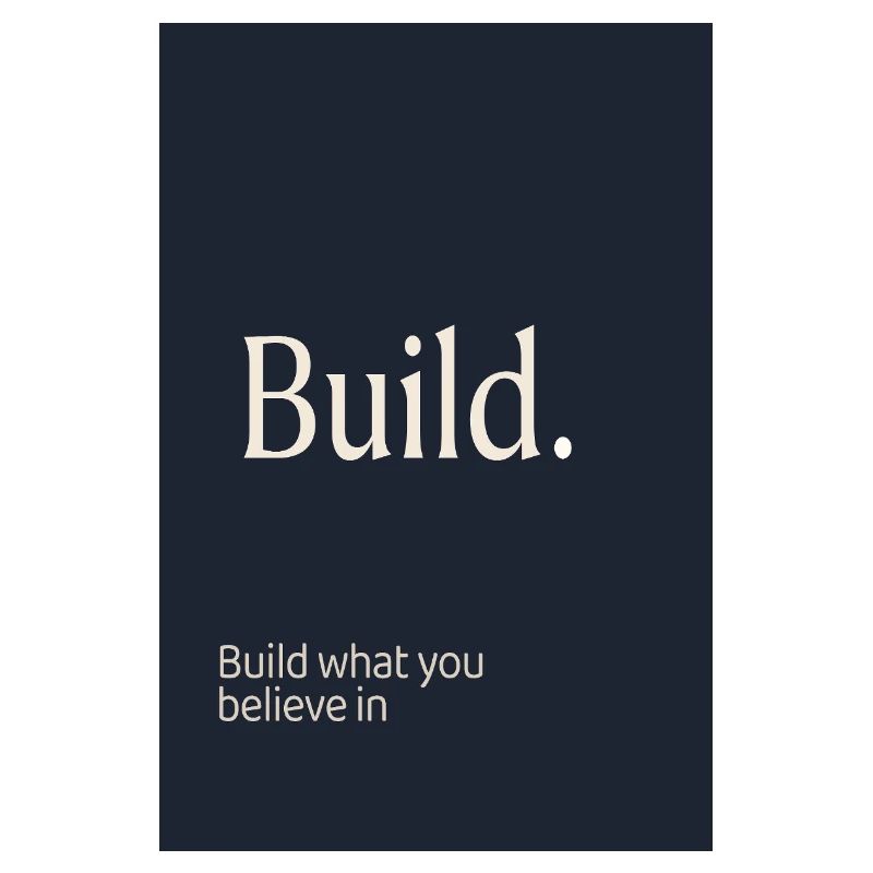 Build. – Minimal motivation typo design
