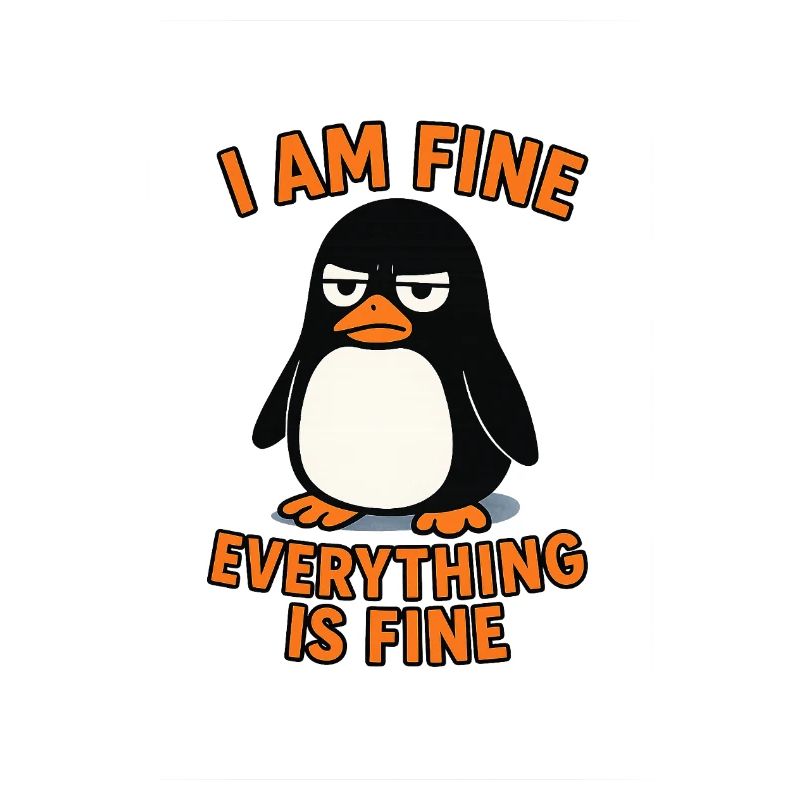 Calm penguin everything is fine