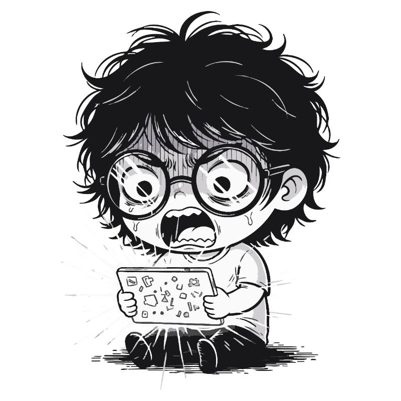 Child Anger Tablet Digital Scream