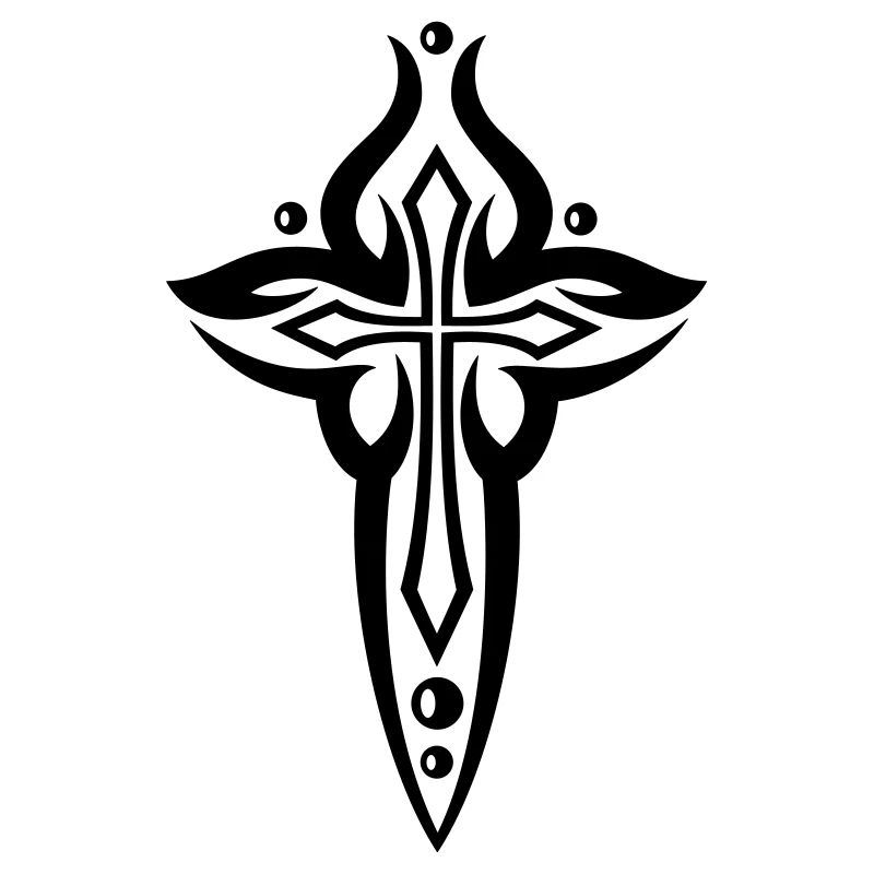 Croix, gothique, crucifix