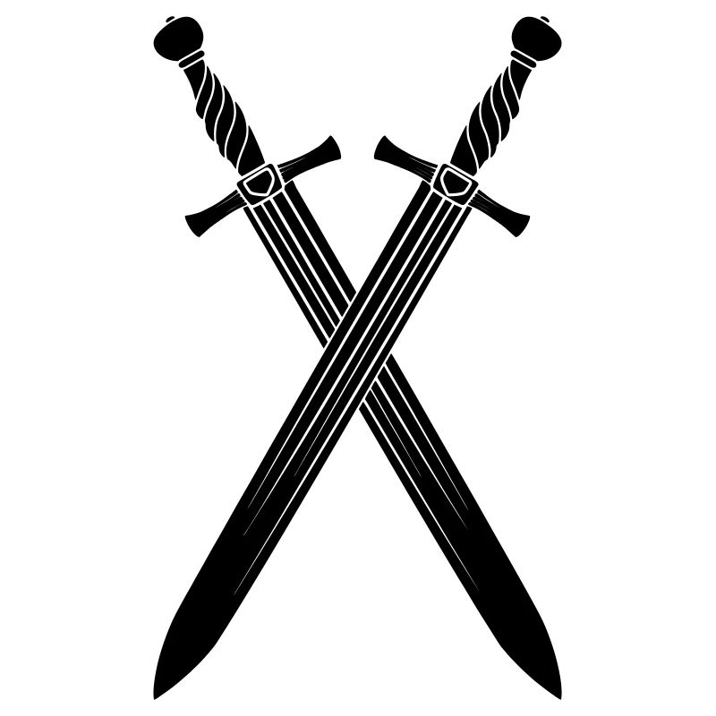 Épée deux épées croisées