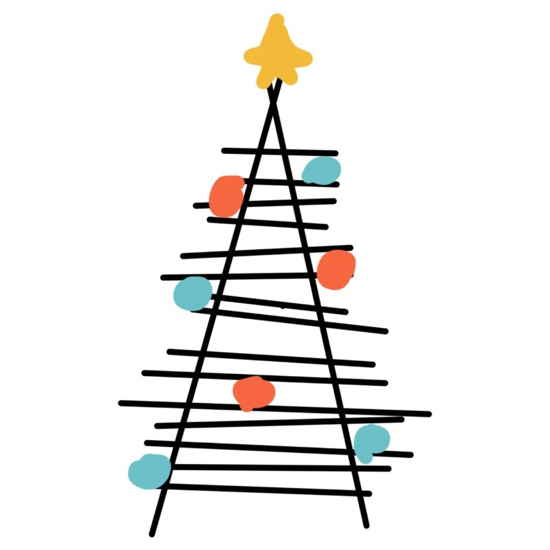 Farbenpunkt Baum Minimalismus