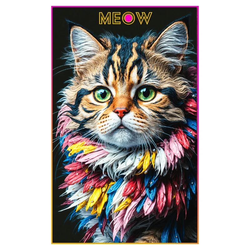 Kunstvolle Katze