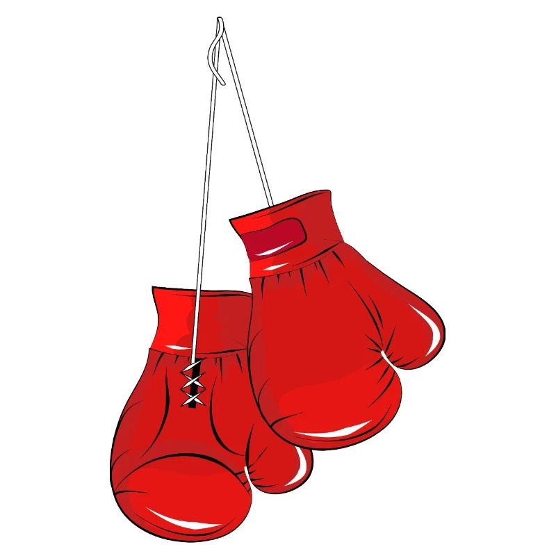 Gants de boxe rouges - symbole de force et d’ combatif