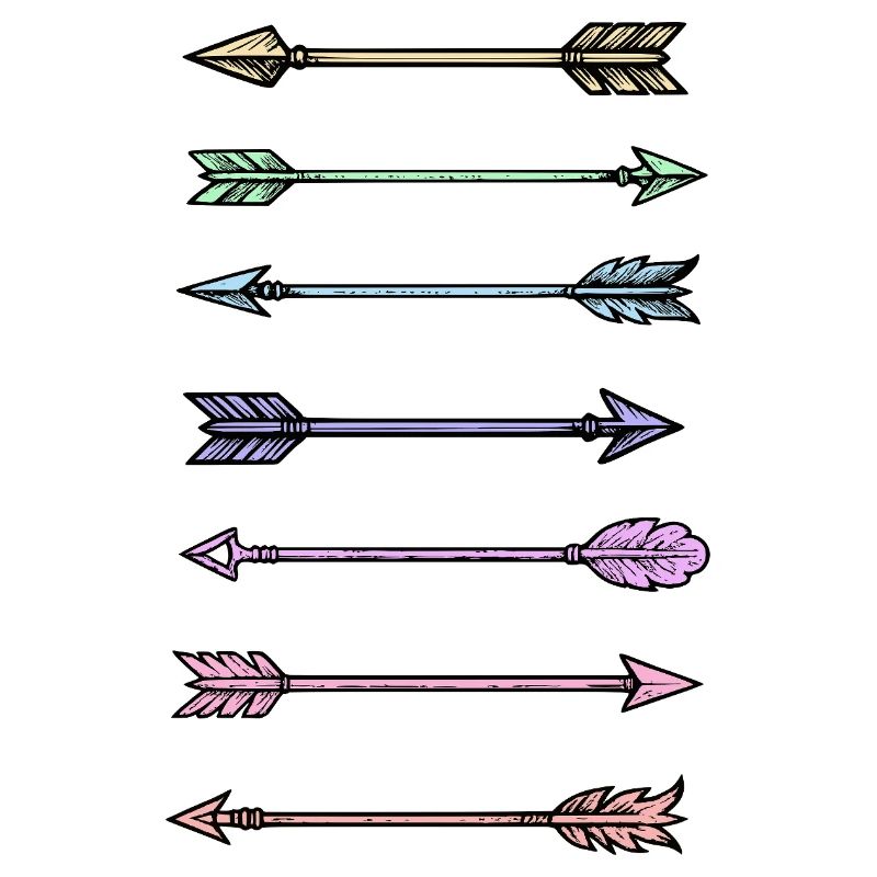 Conception de flèches colorées