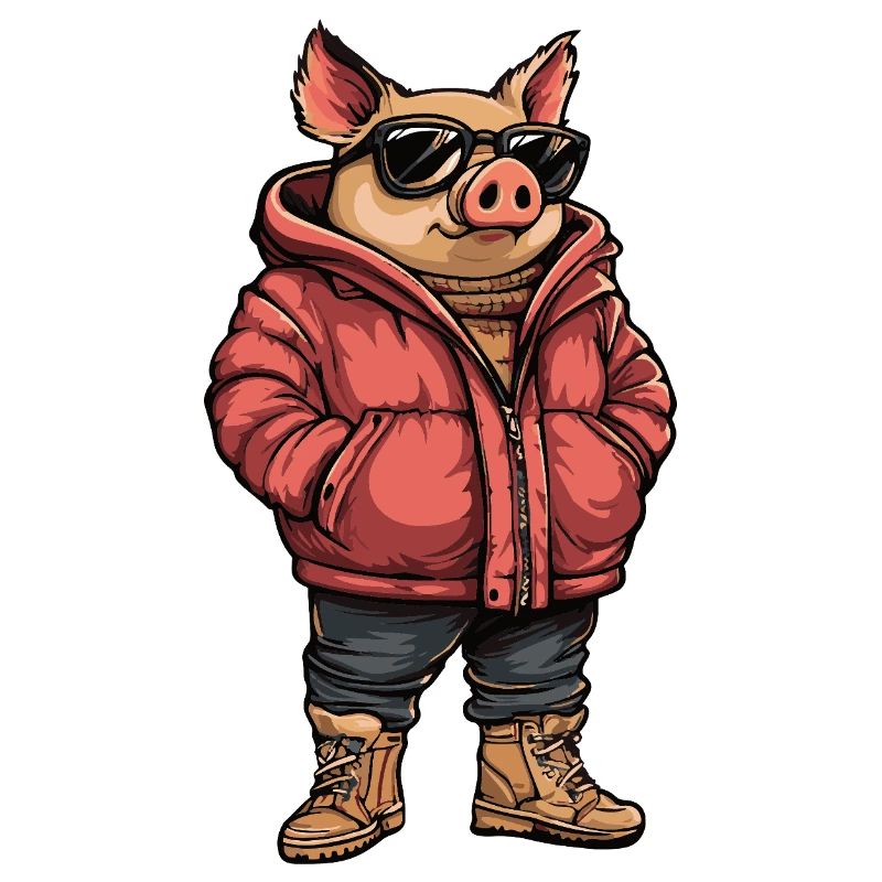 Schwein Cool Winter
