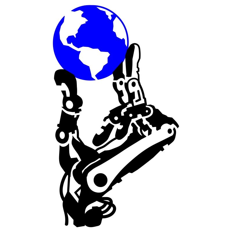 Erdball in Roboterhand
