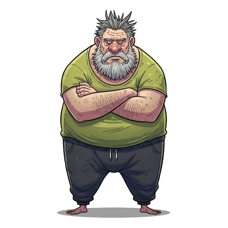 Grummelnder Riese Cartoon