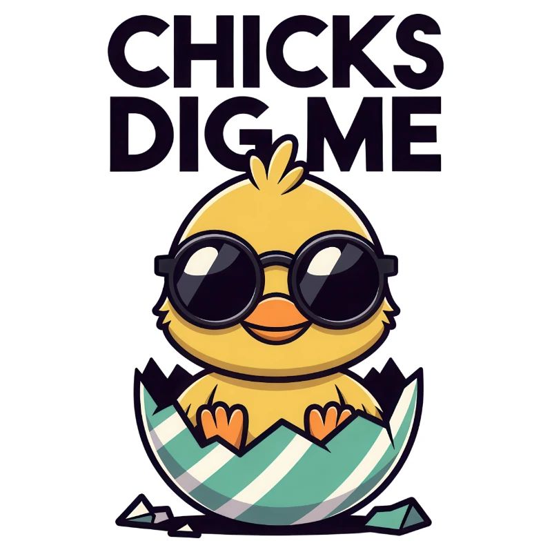 Chicks Dig Me Funny Duck Egg Design