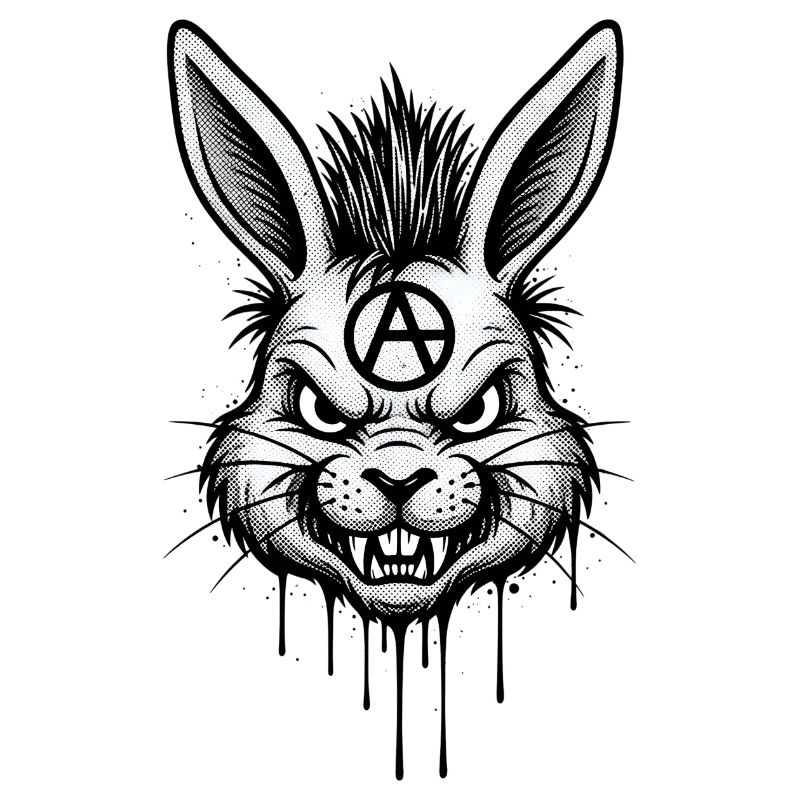 Heavy Metal Easter Bunny Rocker Easter Hardcore Bunny