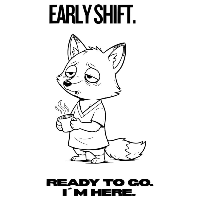 Chemise Fox du Shift Tôt – Prête à partir. Je suis là.