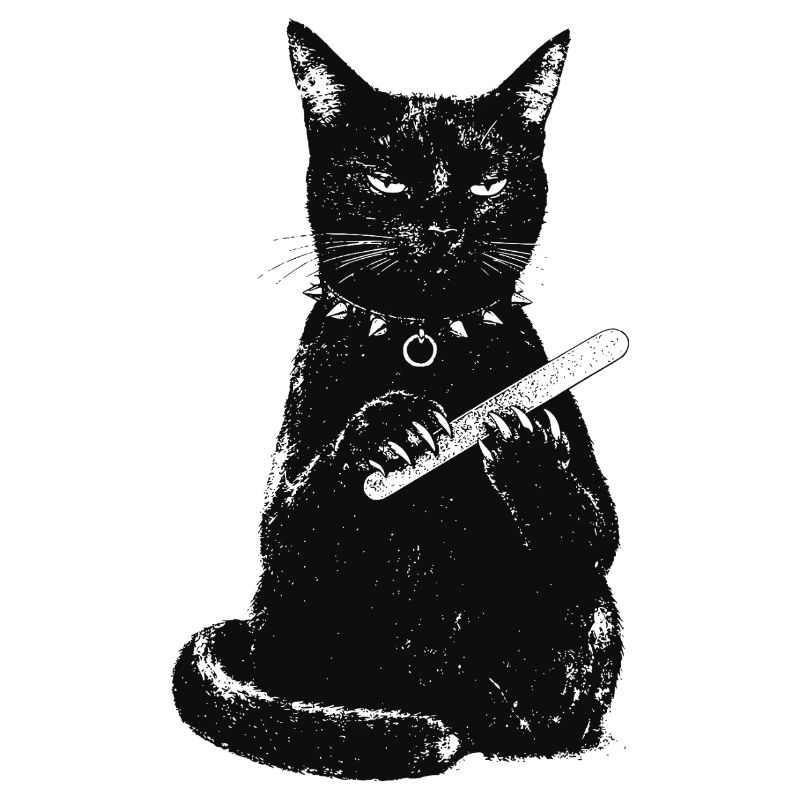 Katze mit Nagelfeile