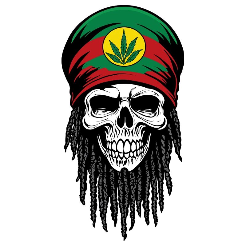 SKULL RASTA CAP