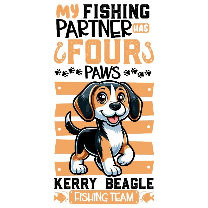 Pêche et Kerry Beagle