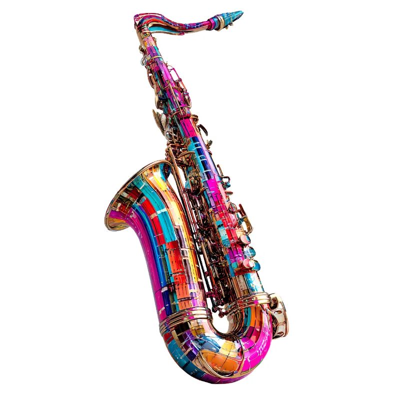 Colorful saxophone design