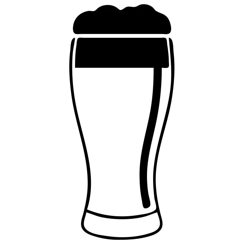 Bierglas mit üppigem Schaum