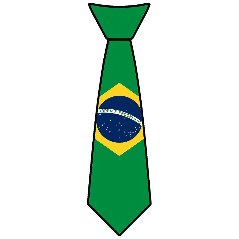 Brasilien-Krawatte – Flaggendesign