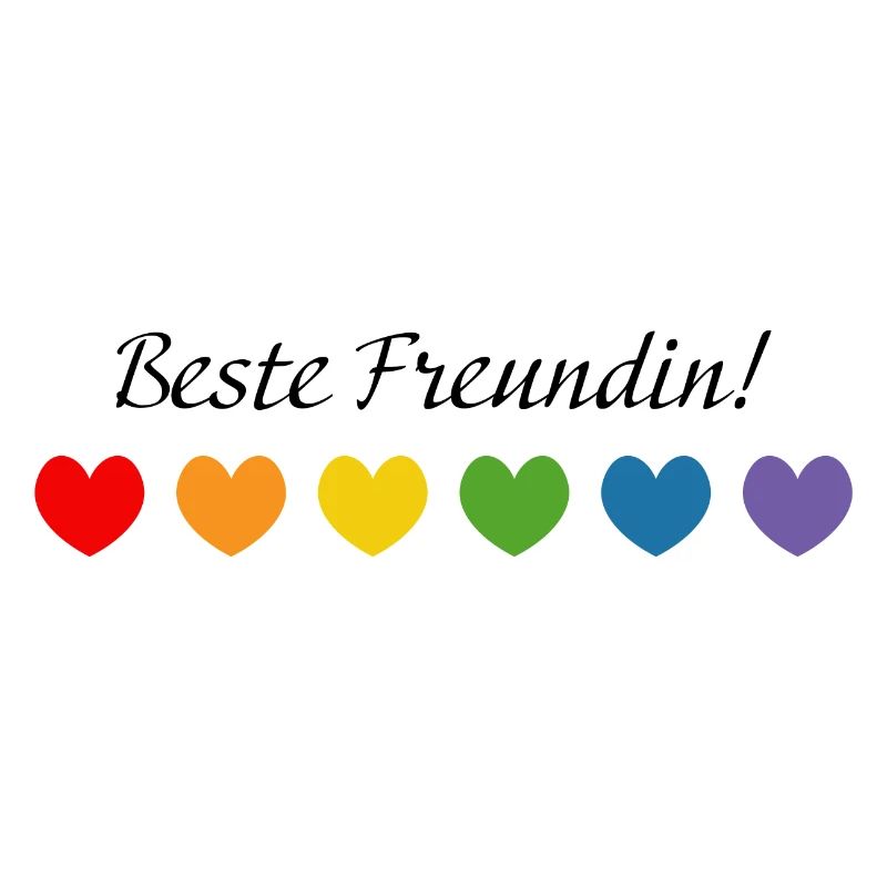 Regenbogenherzchen Beste Freundin