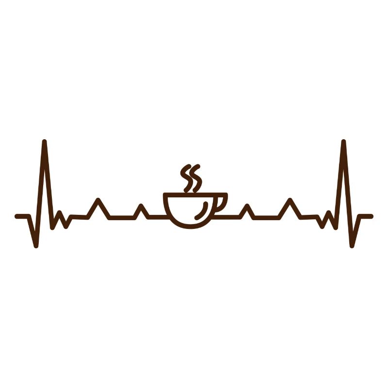 Rythme cardiaque du pouls du café