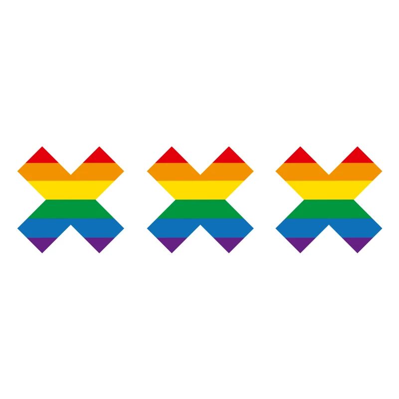 Gay Pride Amsterdam drapeau arc-en-ciel Andreaskruis