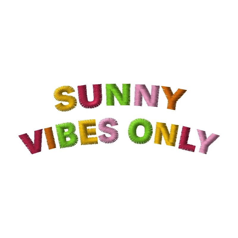 Lettrage Sunny Vibes brodé