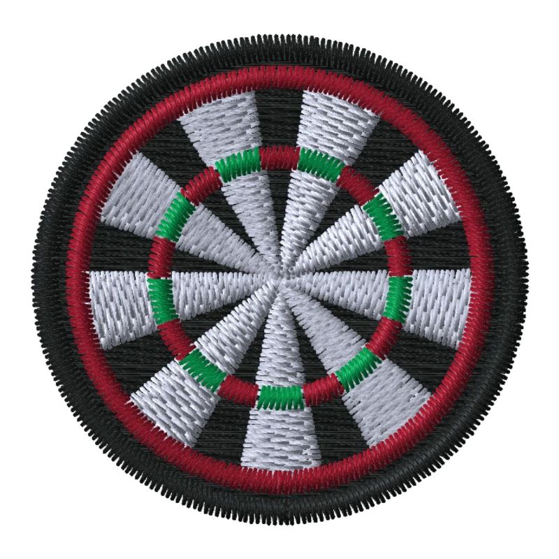 Cible de fléchettes brodée
