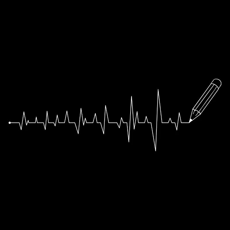 ECG Pencil Line Art