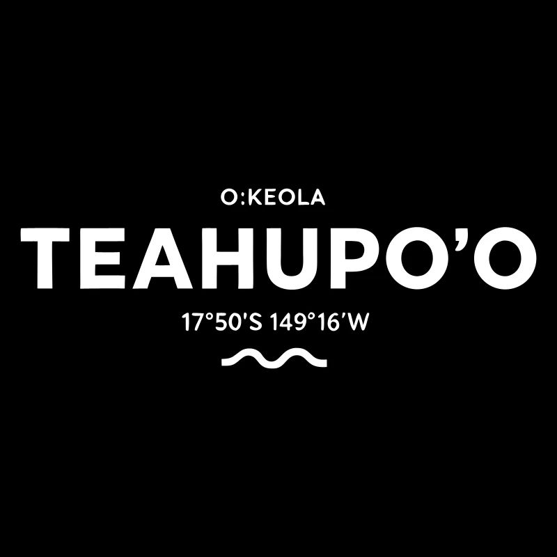 Teahupo'o Wave and Coordinates Tee
