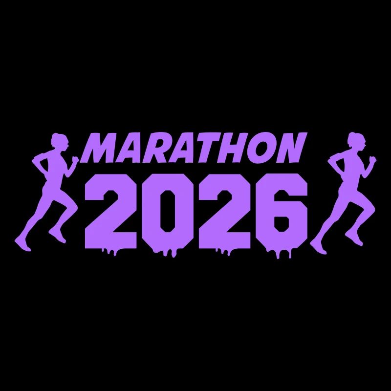 Marathon 2026 Runner Silhouettes