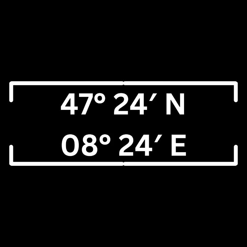 Coordinates Dietikon Zurich Minimalist