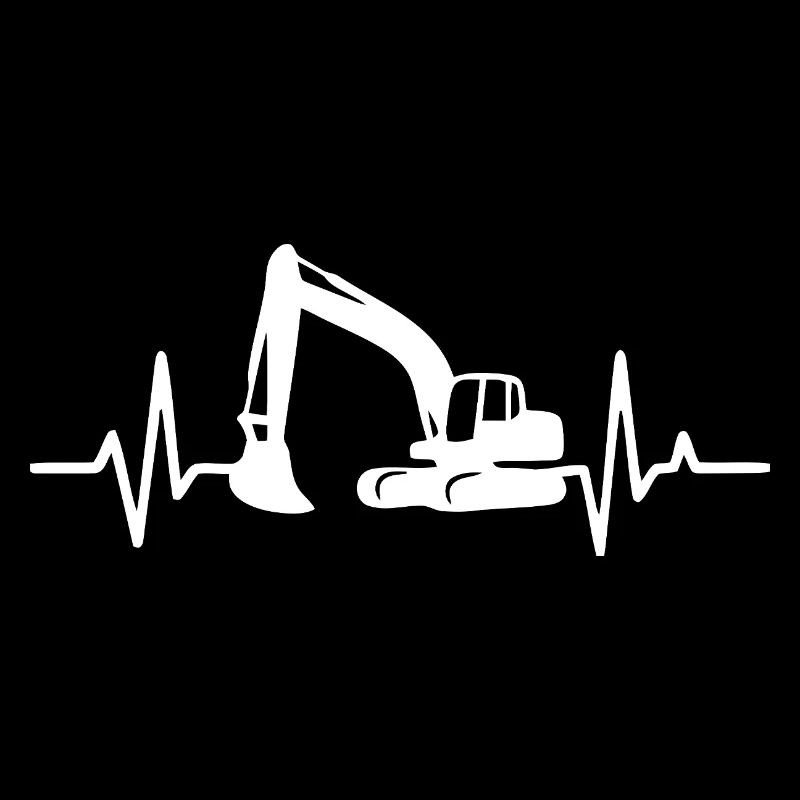 Construction Excavator Silhouette Design