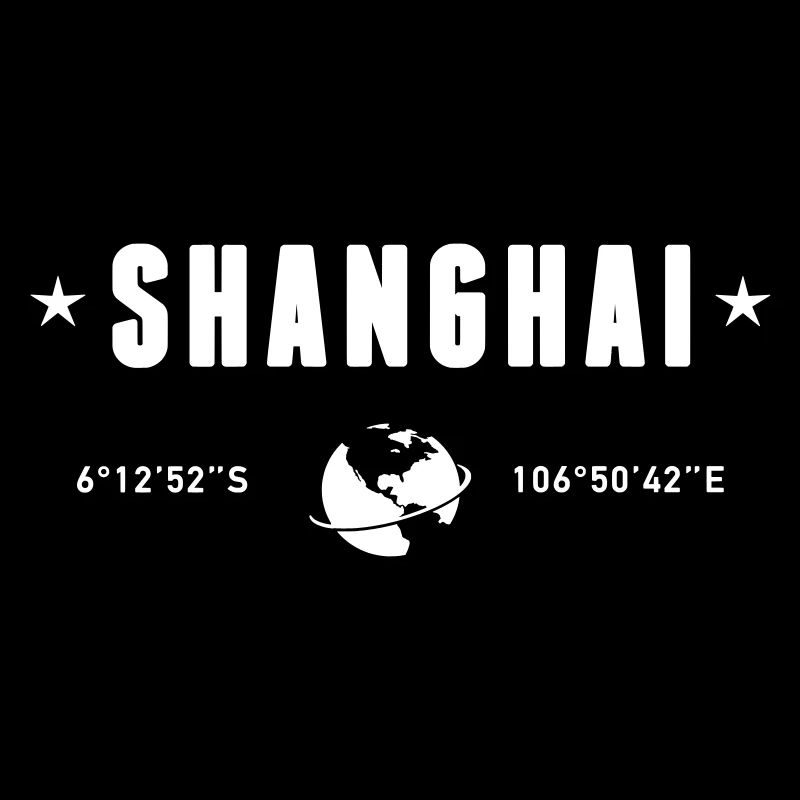 Shanghai : Chine : Coordonnées Planète Terre Blanche