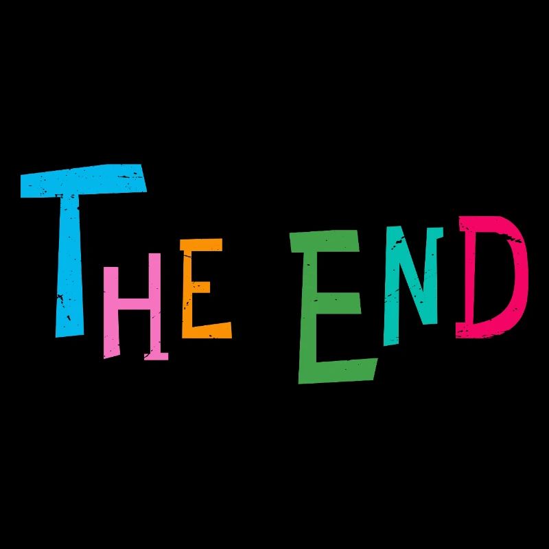 The End: Multicolour Playful Typography