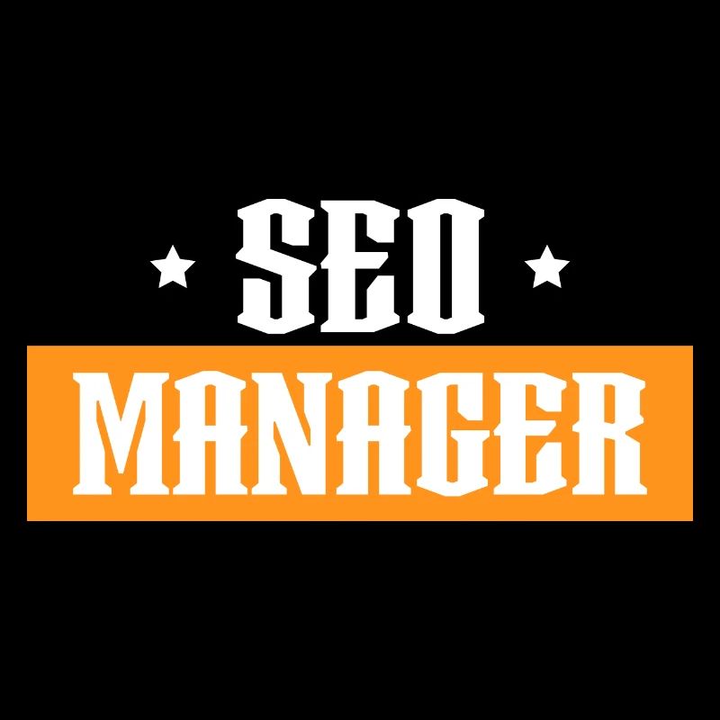 SEO Manager orange tshirt black