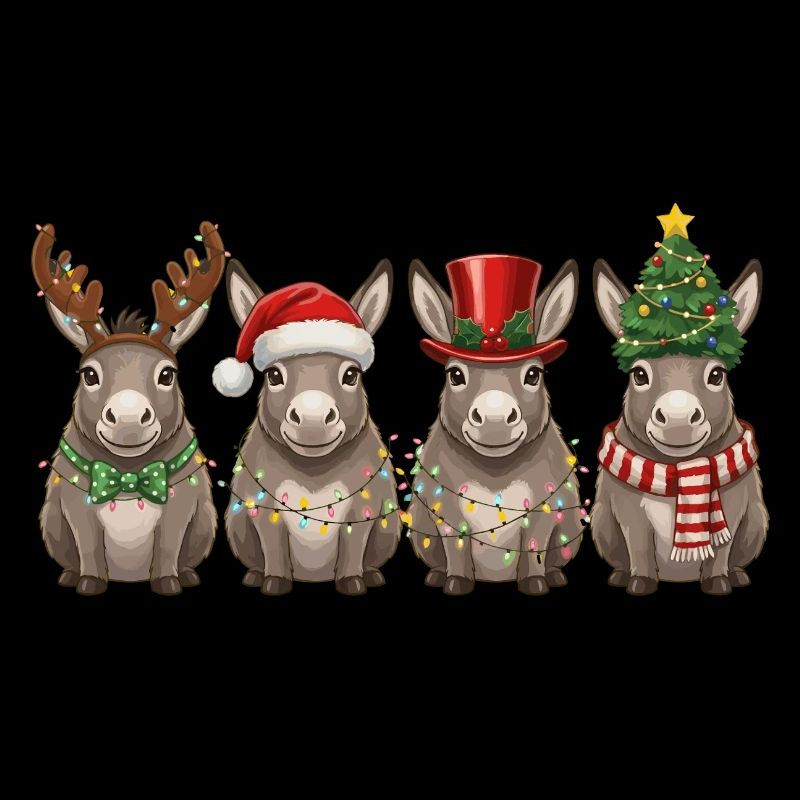 Esel Weihnachtsmann Weihnachtsbeleuchtung 