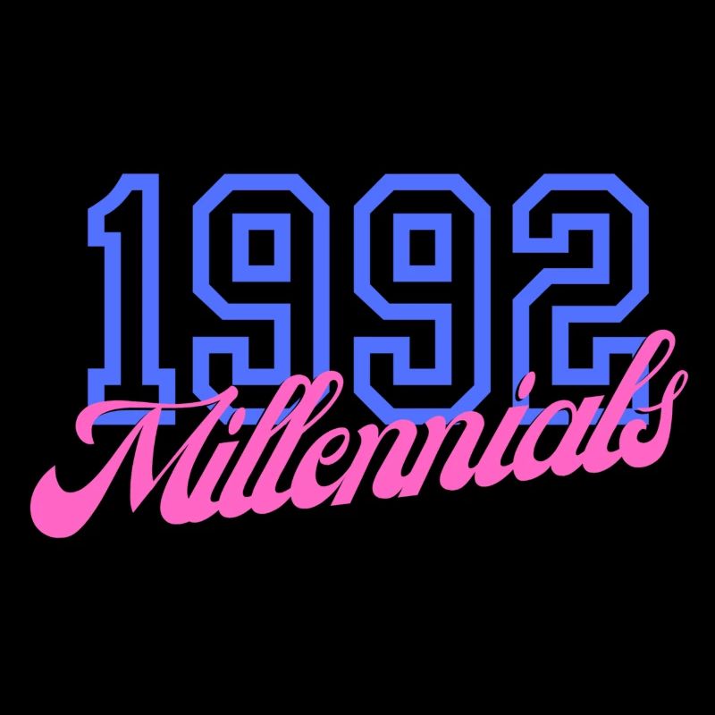Retro 1992 Millennial Numeric Design