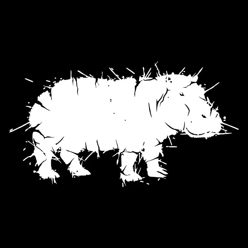 Hippo Hippo Grunge Art Vector