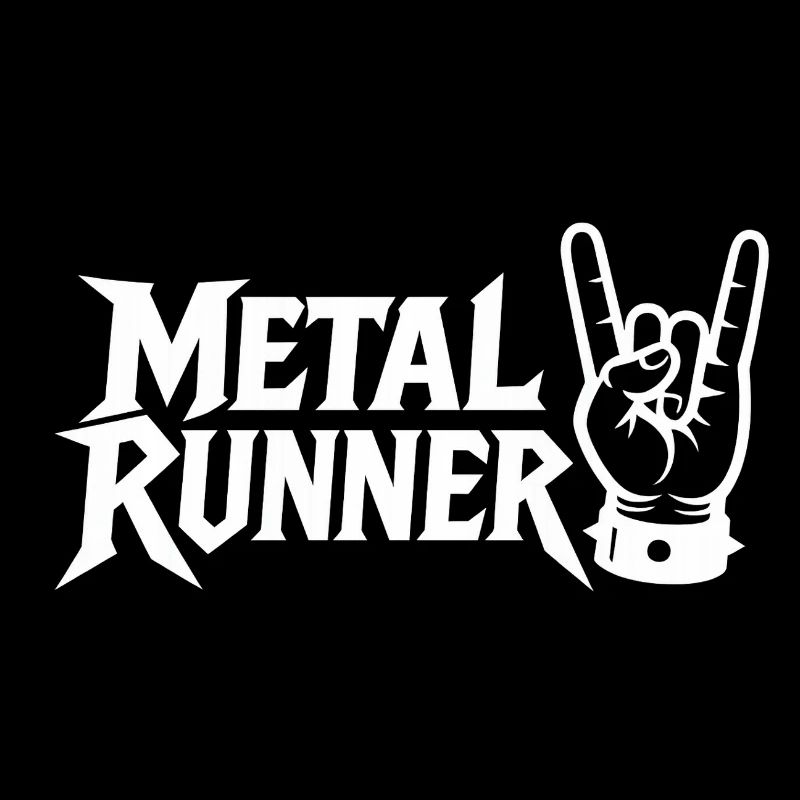 Conception de signe de main de coureur en métal