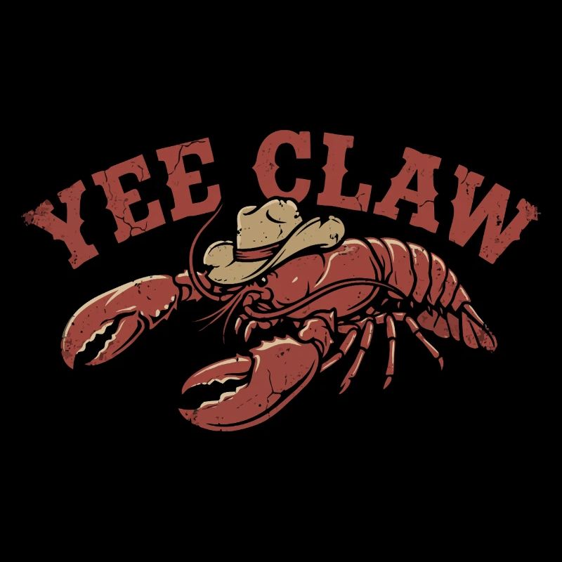 Yee Claw Hummer Cowboy Lobster Western Design