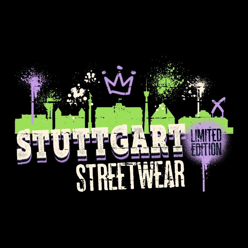 Stuttgart Skyline City Germany Graffiti Art