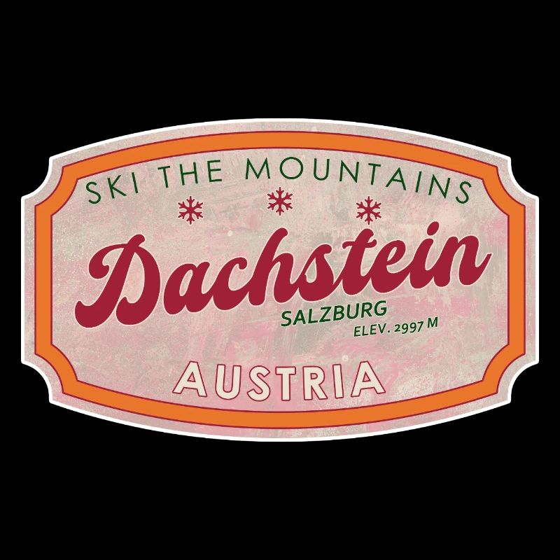 Dachstein Austria Alpine Badge Print