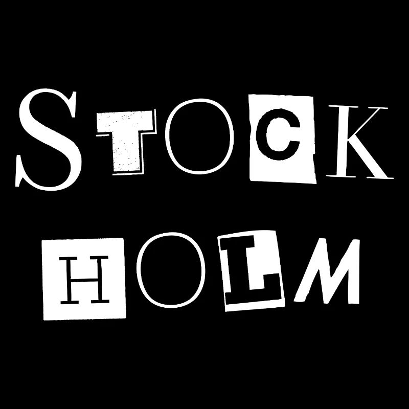 Conception de texte en noir et blanc de Stockholm