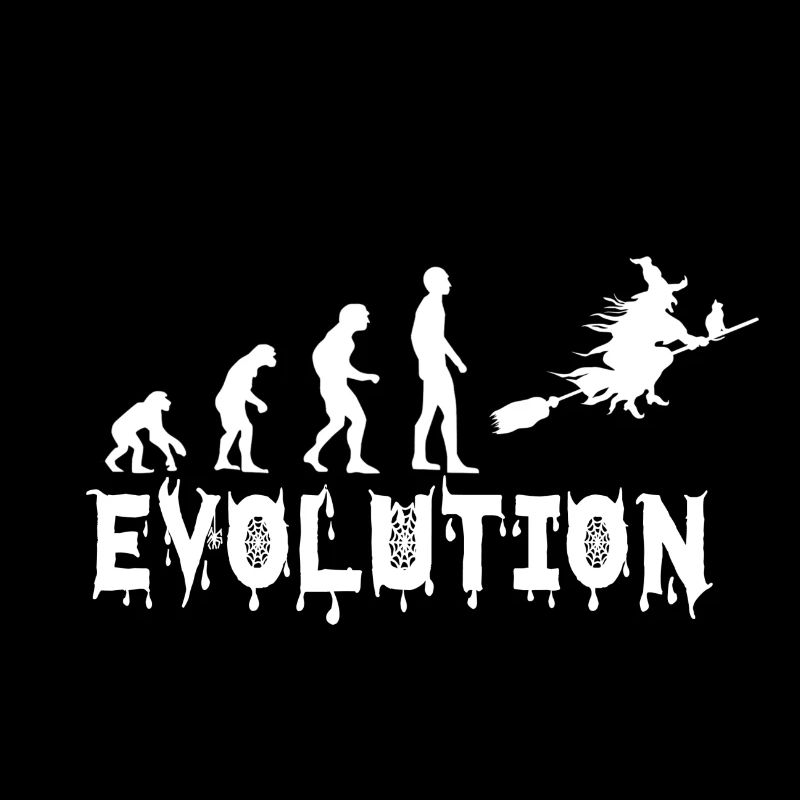 EVOLUTION HEXE Hexerei Zauberin Halloween Geschenk
