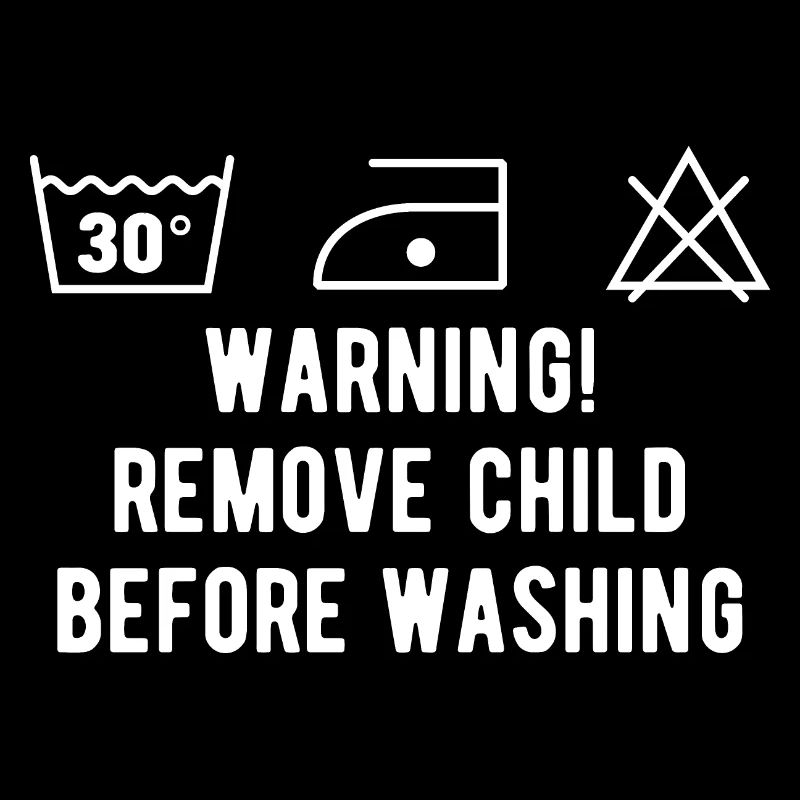 Instruction de lavage drôle