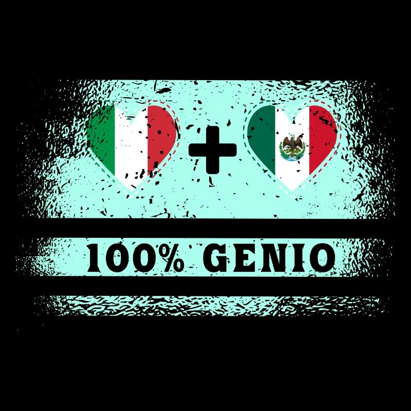 Italie et Mexique 100% drapeau de génie