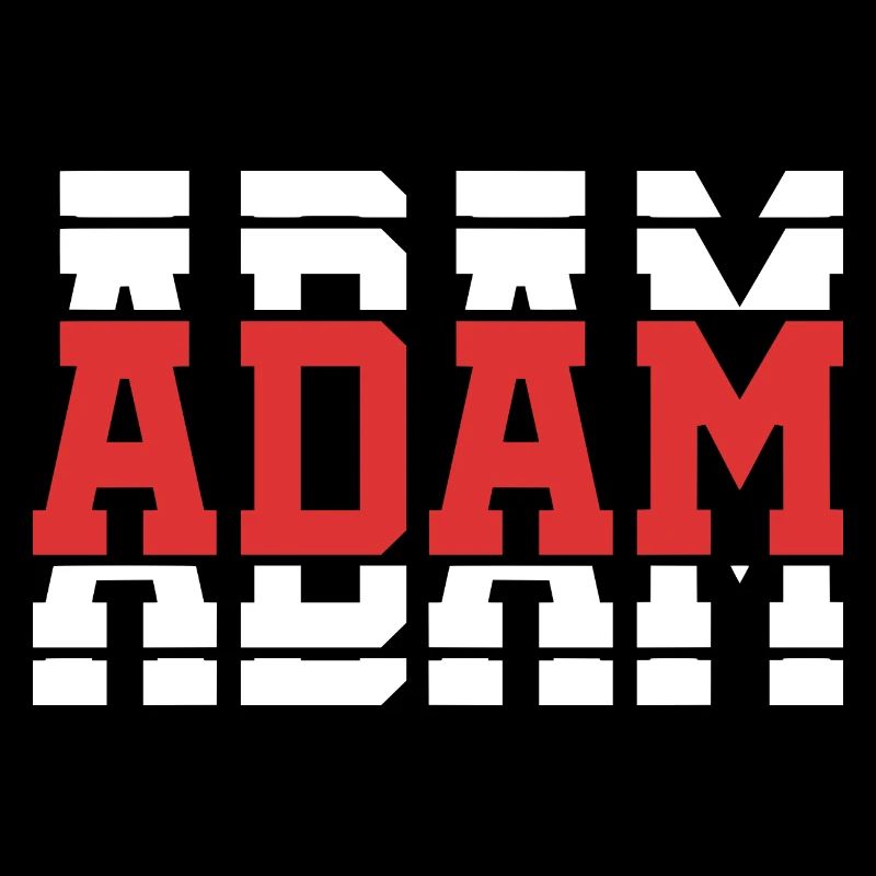 Adam T-Shirt T-Shirt Geschenkidee mit gestapeltem Text