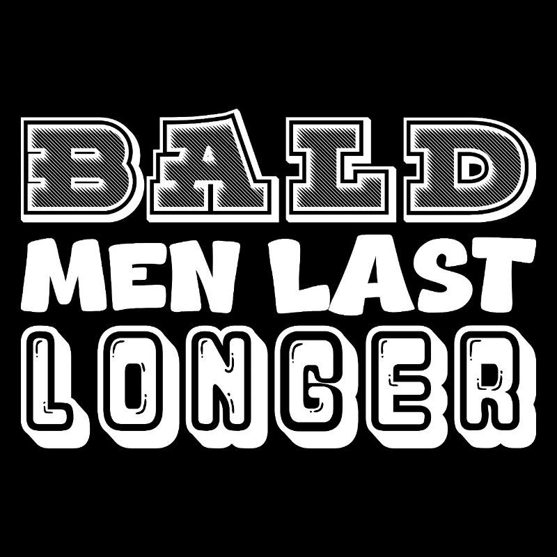 Typographie des hommes chauves durent plus longtemps