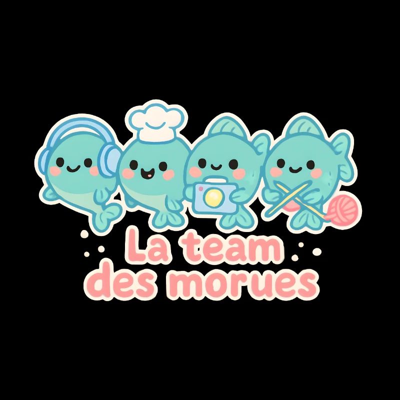 The team of cod nautical mascots