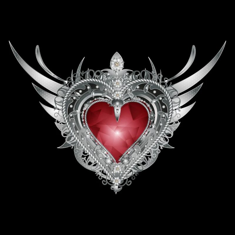 heavenly costume heart with silver wings